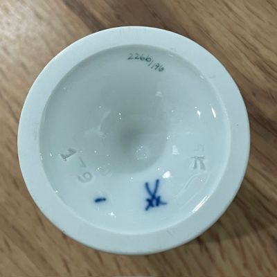 Подставка под яйцо Meissen Индийская живопись зеленая 1951 г. Германия