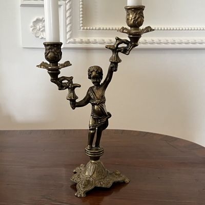 Подсвечник на две свечи 30 см регюль бронза Франция 