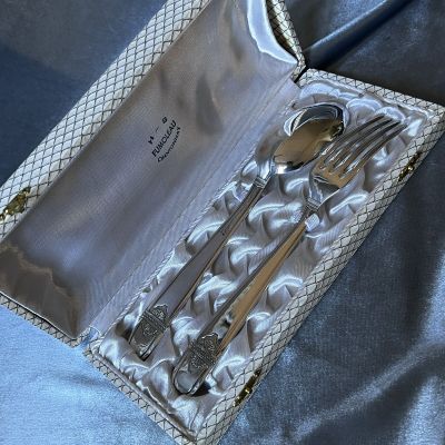 Ложка и вилка 19 см набор серебрение Франция