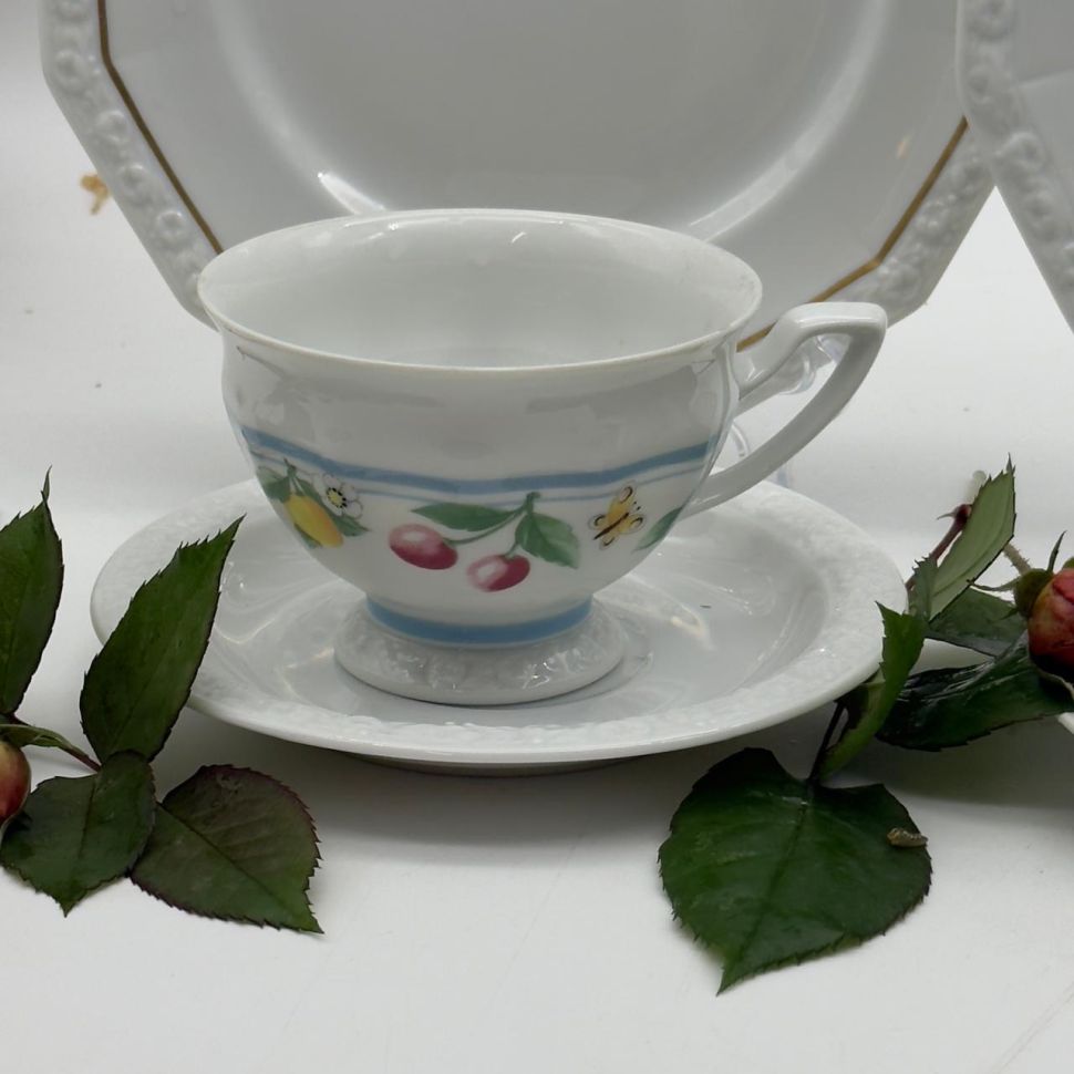 Чайная пара Rosenthal Classic Rose Фрукты 200 мл Германия