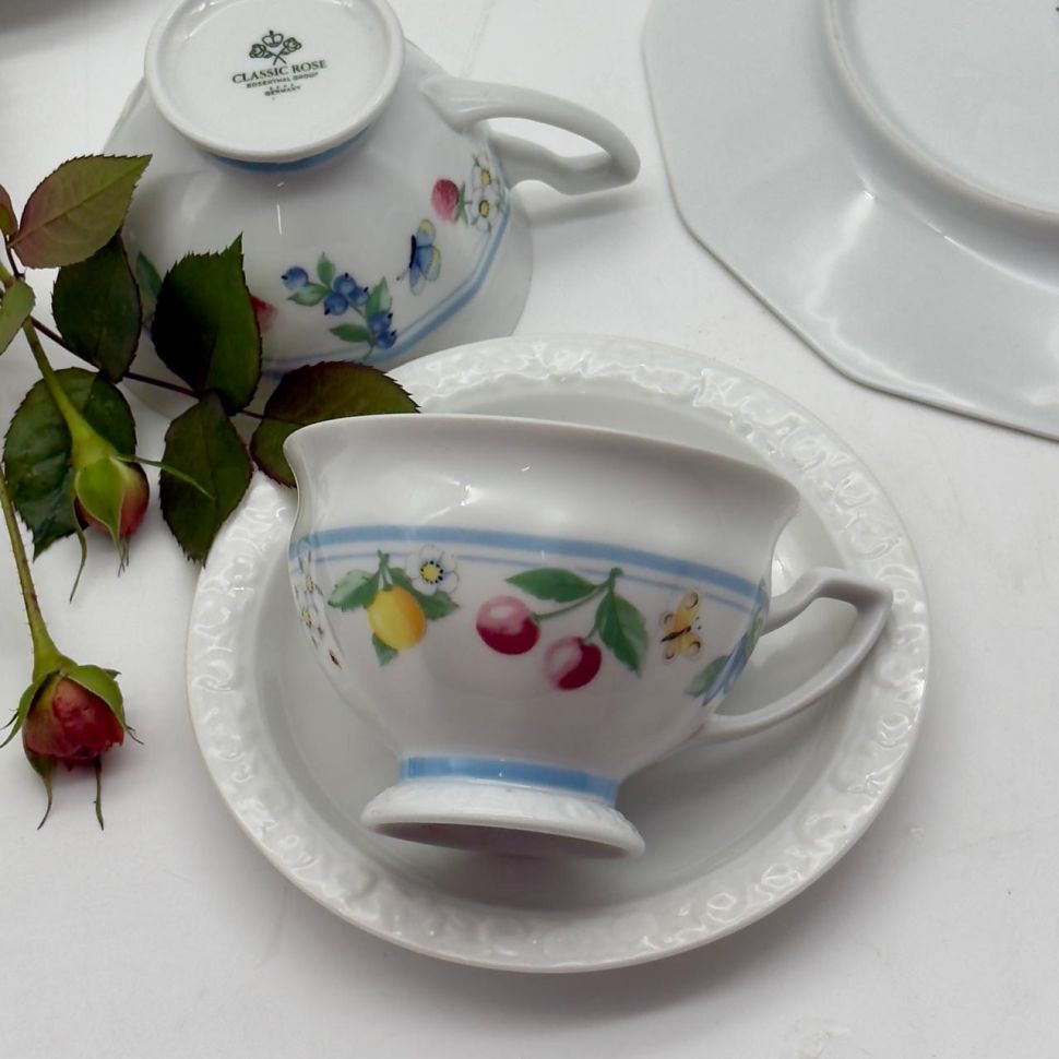 Чайная пара Rosenthal Classic Rose Фрукты 200 мл Германия