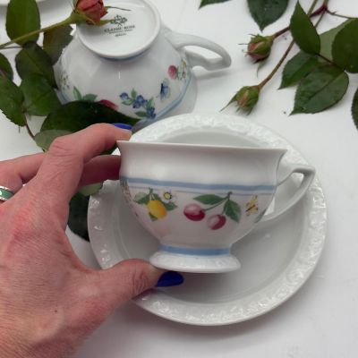 Чайная пара Rosenthal Classic Rose Фрукты 200 мл Германия 
