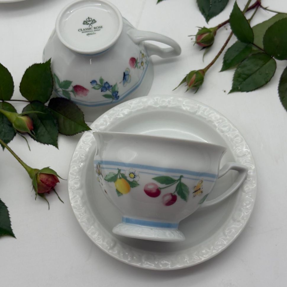 Чайная пара Rosenthal Classic Rose Фрукты 200 мл Германия