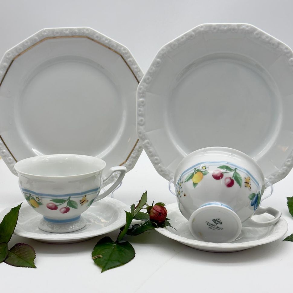 Чайная пара Rosenthal Classic Rose Фрукты 200 мл Германия