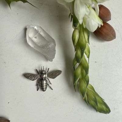 Брошь Муха DLV 4 см серебро Германия