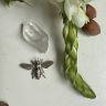 Брошь Муха DLV 4 см серебро Германия