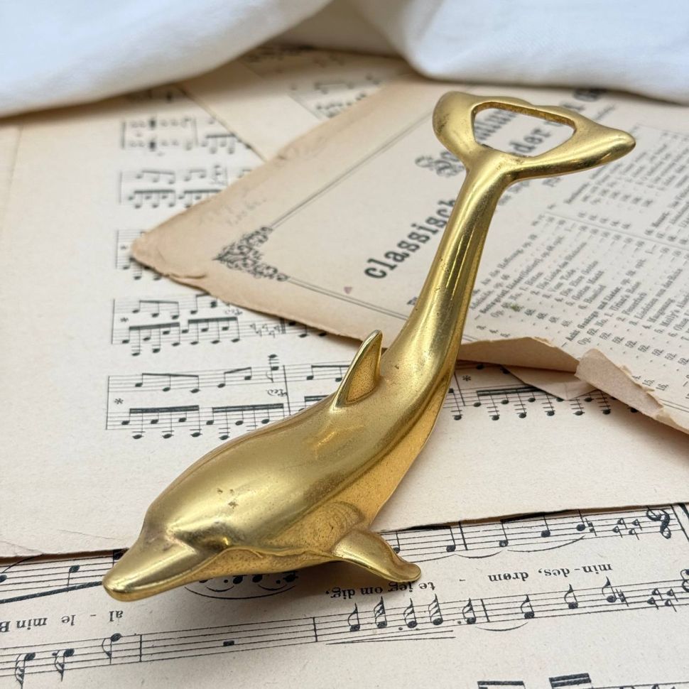 Открывалка BMF Дельфин золотой 17 см металлический сплав Германия