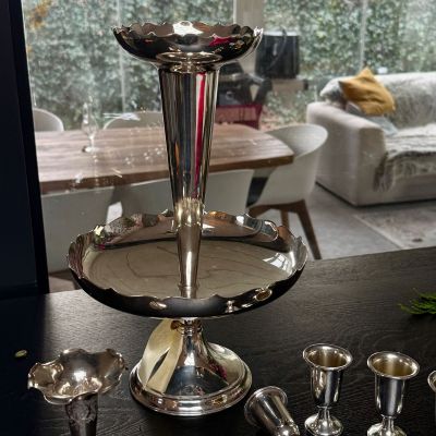 Ваза этажерка центр стола 35 см серебрение Франция 