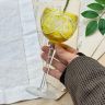 Бокал желтый 200 мл накладной хрусталь Германия