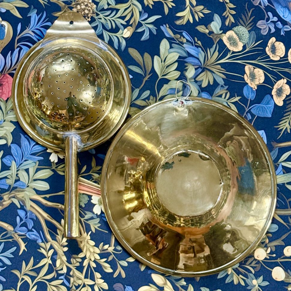 Дуршлаг и чаша 25 см набор 2 шт LION LE CORNU Франция латунь