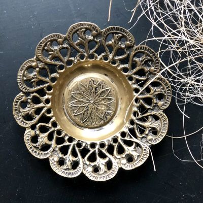 Блюдце мини розетка ажурная латунь 10 см