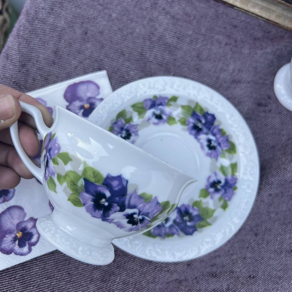 Кофейная пара Rosenthal Classic Rose Фиалка 100 мл Германия