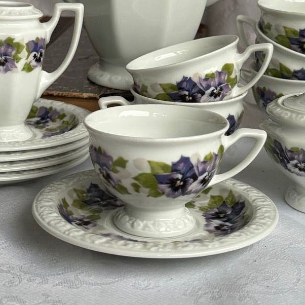 Кофейная пара Rosenthal Classic Rose Фиалка 100 мл Германия
