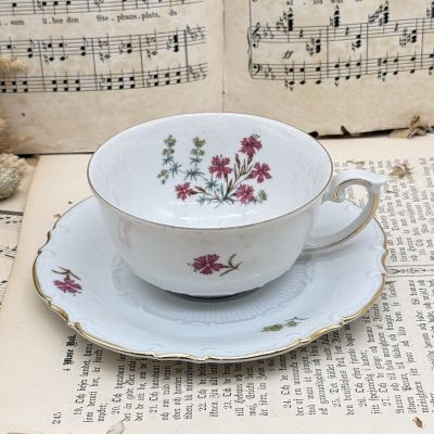 Чайное трио Unger & Schilde Roschutzer Гвоздики 250 мл Германия