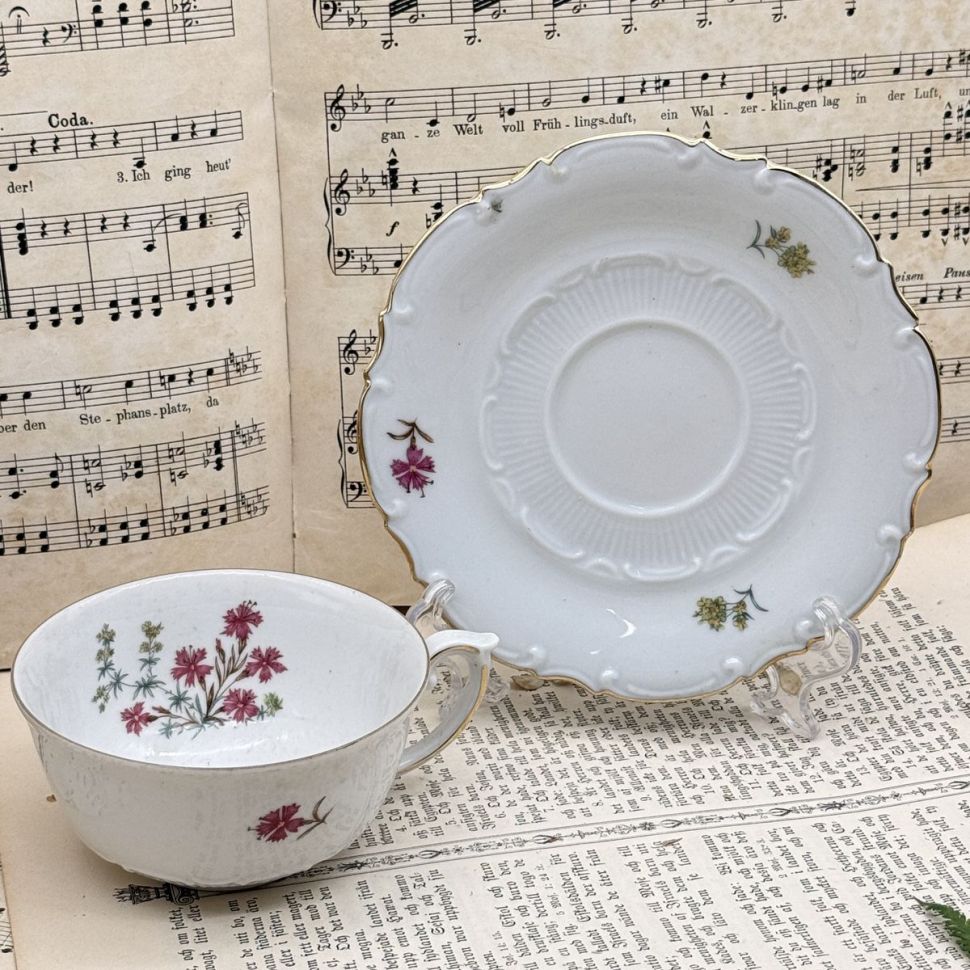 Чайное трио Unger & Schilde Roschutzer Гвоздики 250 мл Германия