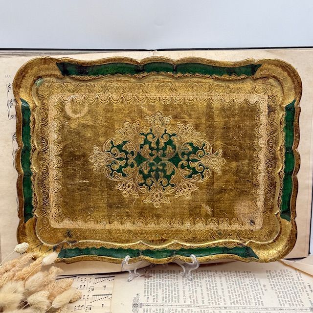 Поднос флорентийский 41х30 см дерево Италия