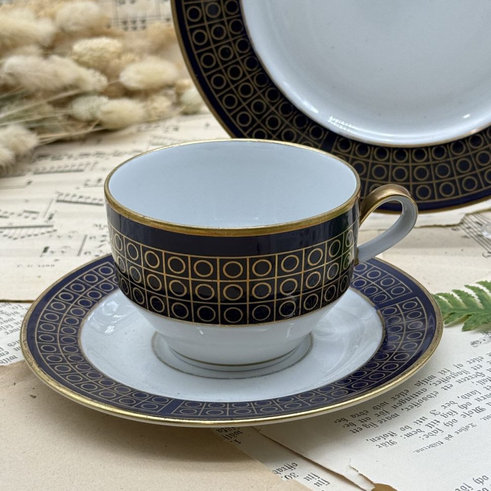 Чайное трио Henneberg Кобальт 200 мл Германия  