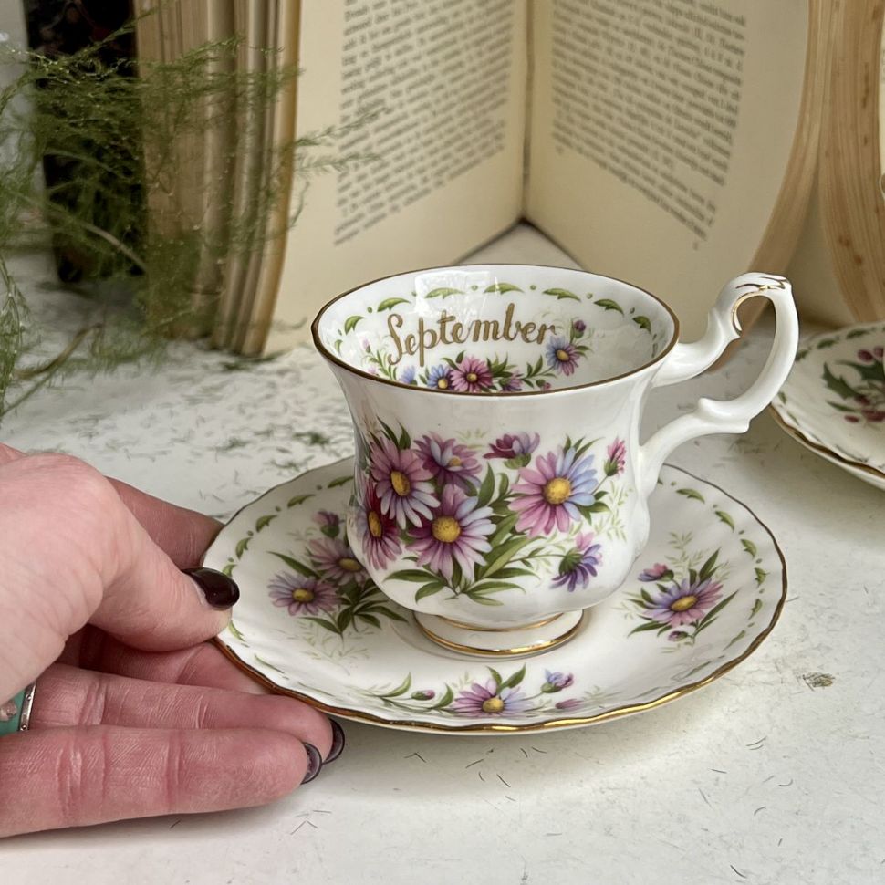 Кофейная пара Royal Albert September 130 мл Англия 1970 г.