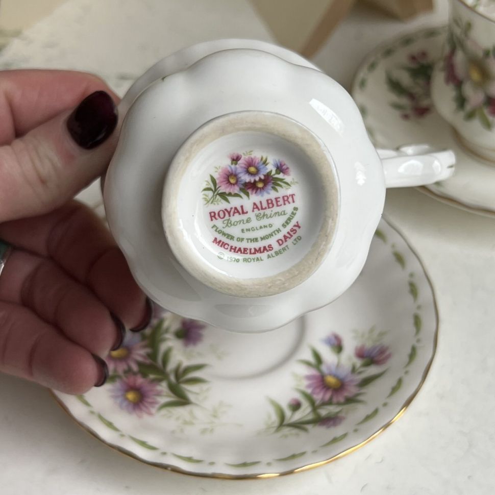 Кофейная пара Royal Albert September 130 мл Англия 1970 г.