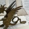 Подсвечник на одну свечу Дракон латунь 