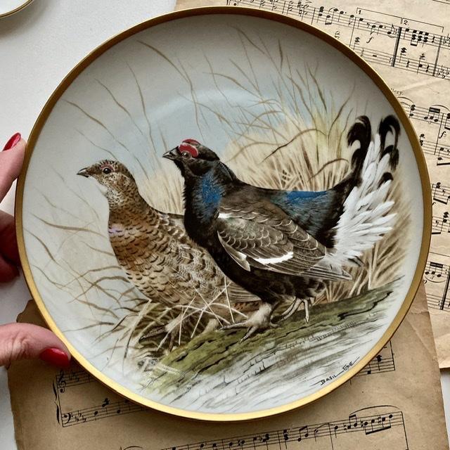 Тарелка Franklin Porcelain серии Gamebirds of the World  23 см 1979 г Франция