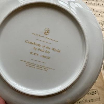 Тарелка Franklin Porcelain серии Gamebirds of the World  23 см 1979 г Франция