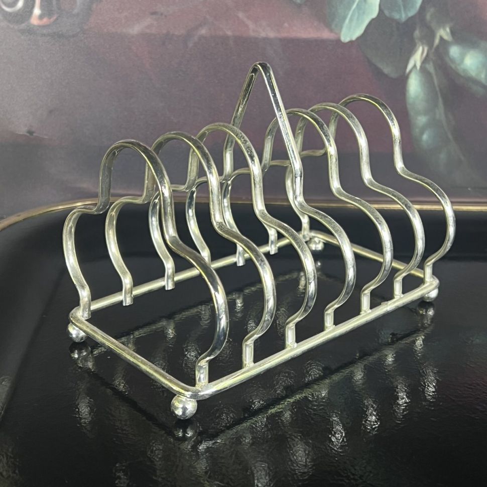 Подставка для тостов серебрение 16 см Франция