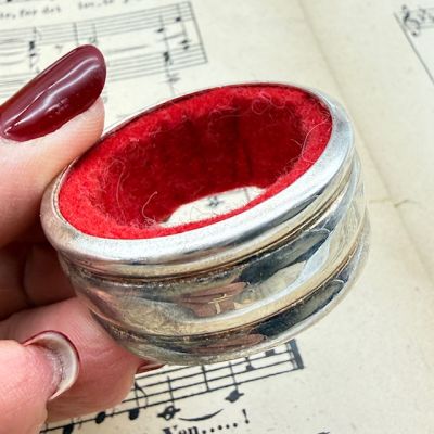 Кольцо винное капельник 4 см мельхиор