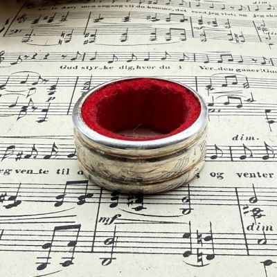 Кольцо винное капельник 4 см мельхиор