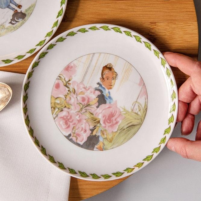 Тарелка 16 см Девушка с цветами Eschenbach Германия