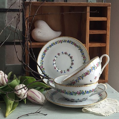 Суповая тарелка, бульонница на блюдце