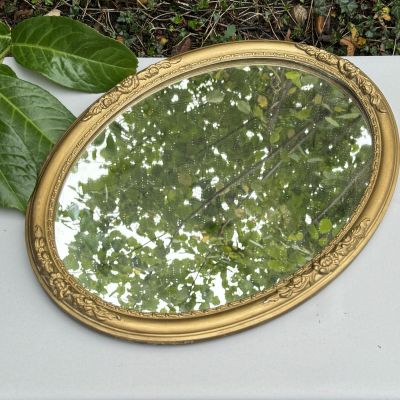 Зеркало овал 44х34 см дерево