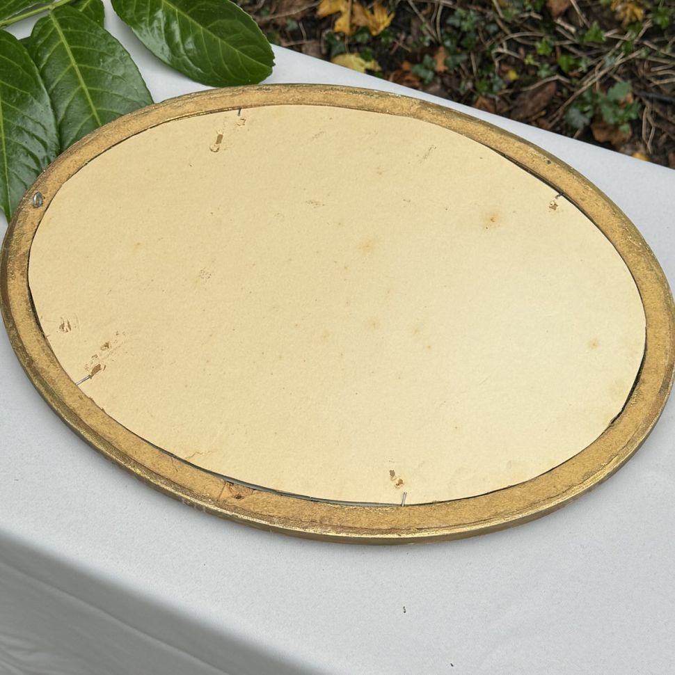 Зеркало овал 44х34 см дерево