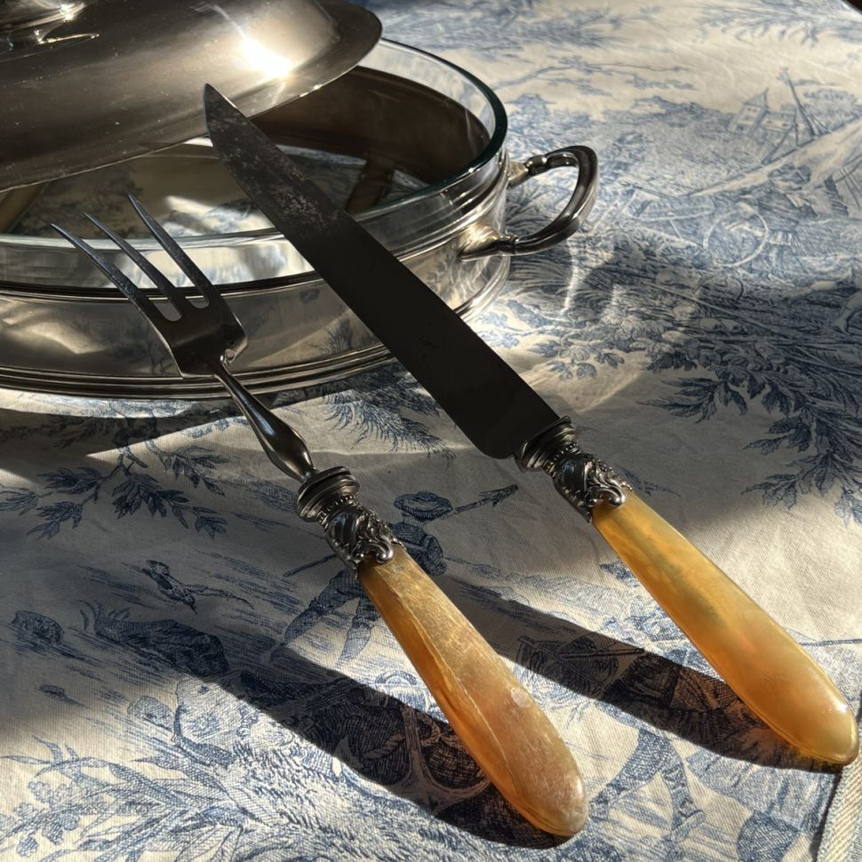 Нож и вилка сервировочные 32 см Франция 