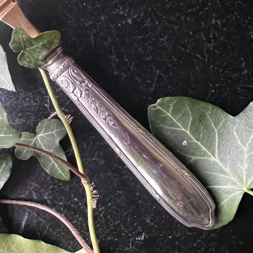 Ложка соусник Минерва 23 см серебро латунь Франция