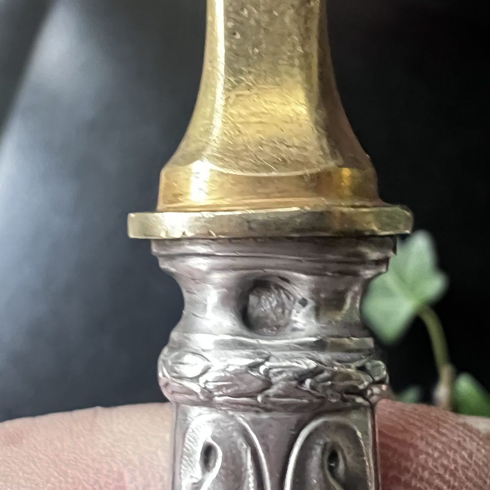 Ложка соусник Минерва 23 см серебро латунь Франция