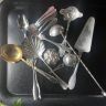 Ложка соусник Минерва 23 см серебро латунь Франция