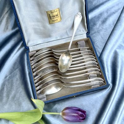 Ложка чайная 15 см серебрение Франция 