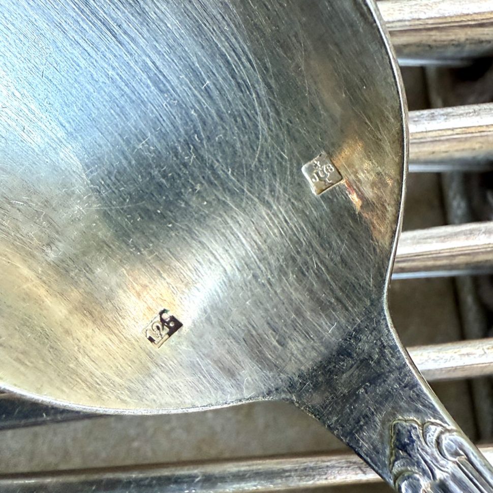 Ложка чайная 15 см серебрение Франция 