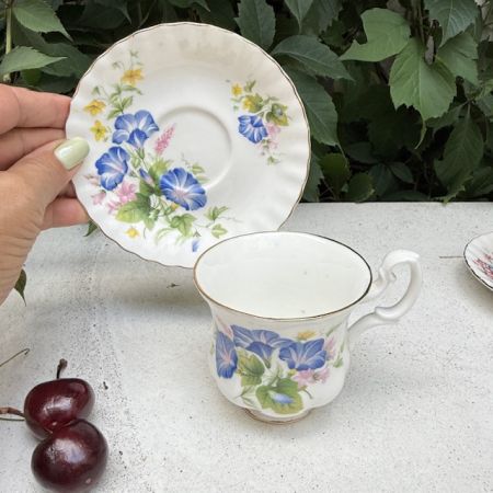 Кофейная пара Royal Albert Вьюнок 120 мл Англия   