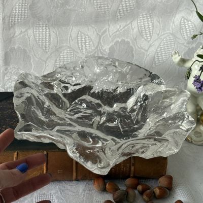 Блюдо Лёд 28 см хрусталь Швеция