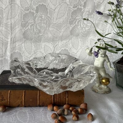 Блюдо Лёд 28 см хрусталь Швеция