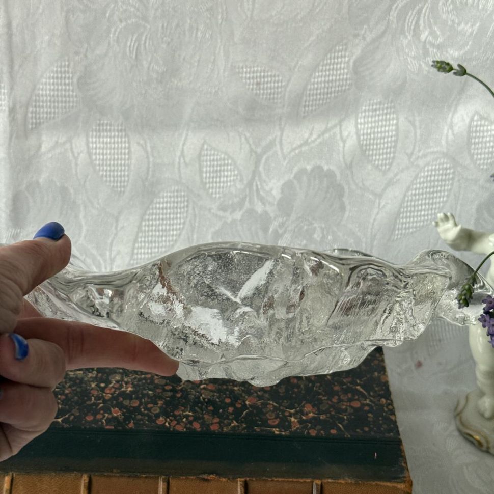 Блюдо Лёд 28 см хрусталь Швеция