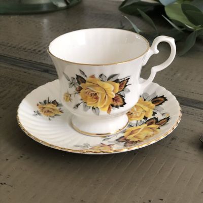 Кофейная пара Royal Windsor England костяной фарфор микроскол