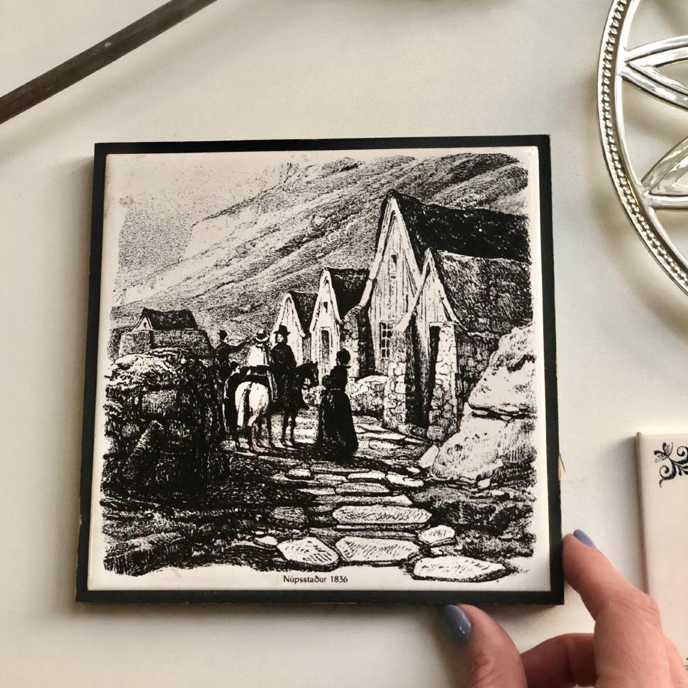 Изразец плитка 15 см Old Drawings from Iceland