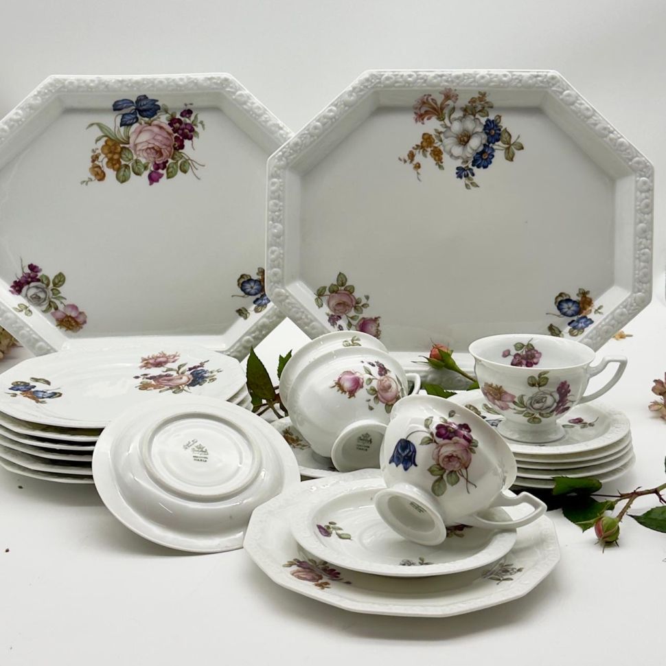 Чайная пара Rosenthal Classic Rose Садовые цветы 200 мл Германия