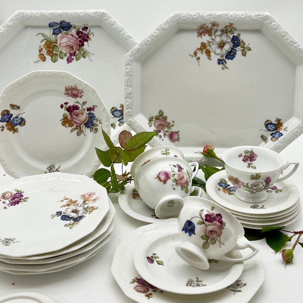 Чайная пара Rosenthal Classic Rose Садовые цветы 200 мл Германия