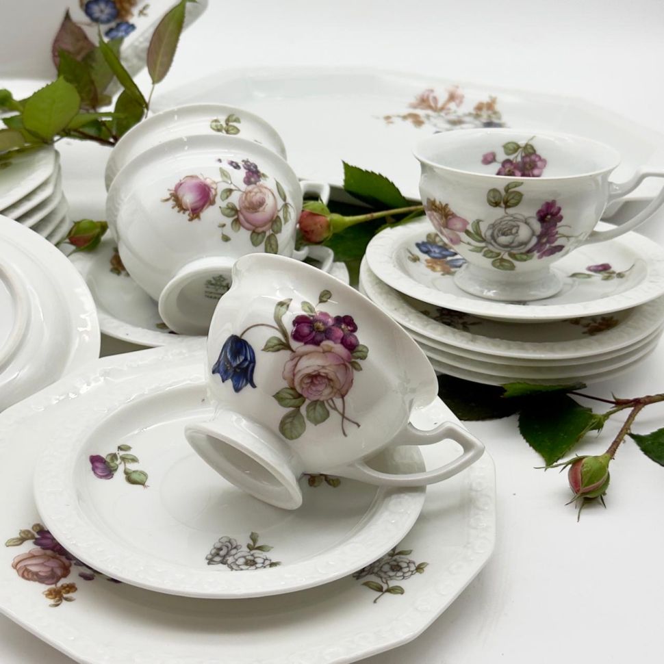 Чайная пара Rosenthal Classic Rose Садовые цветы 200 мл Германия