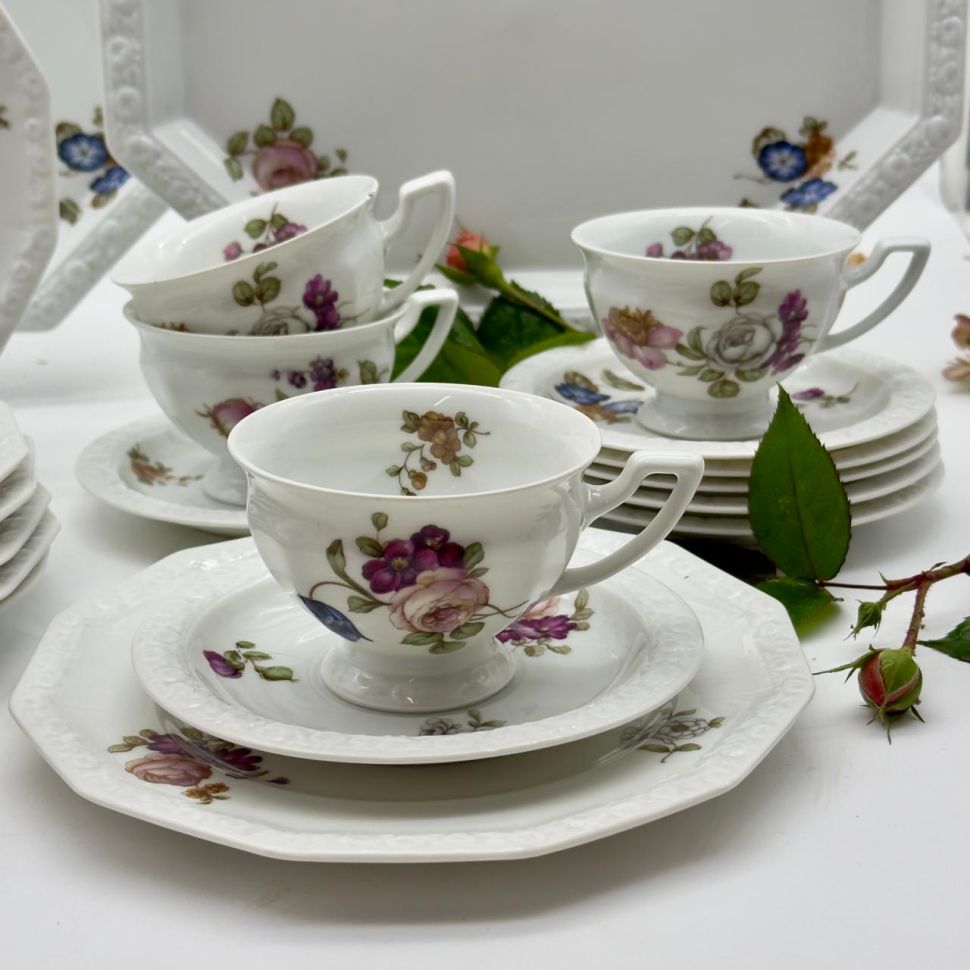 Чайная пара Rosenthal Classic Rose Садовые цветы 200 мл Германия
