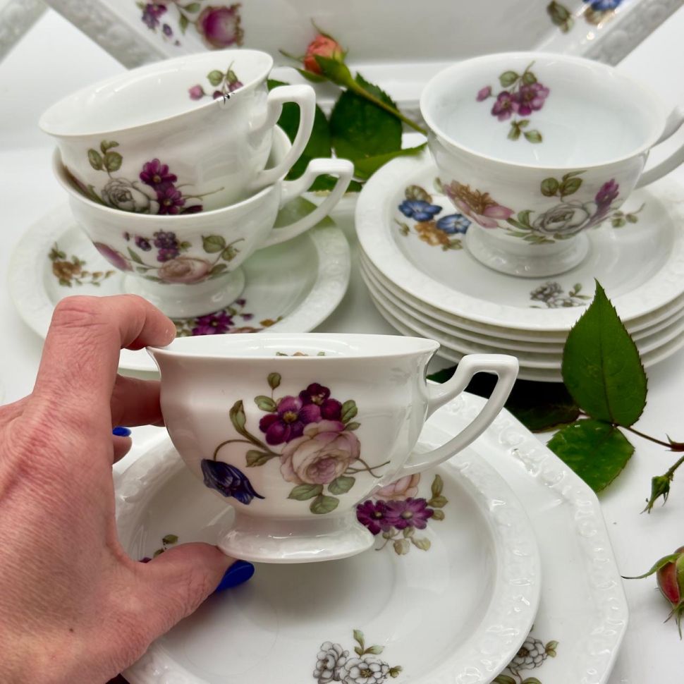 Чайная пара Rosenthal Classic Rose Садовые цветы 200 мл Германия